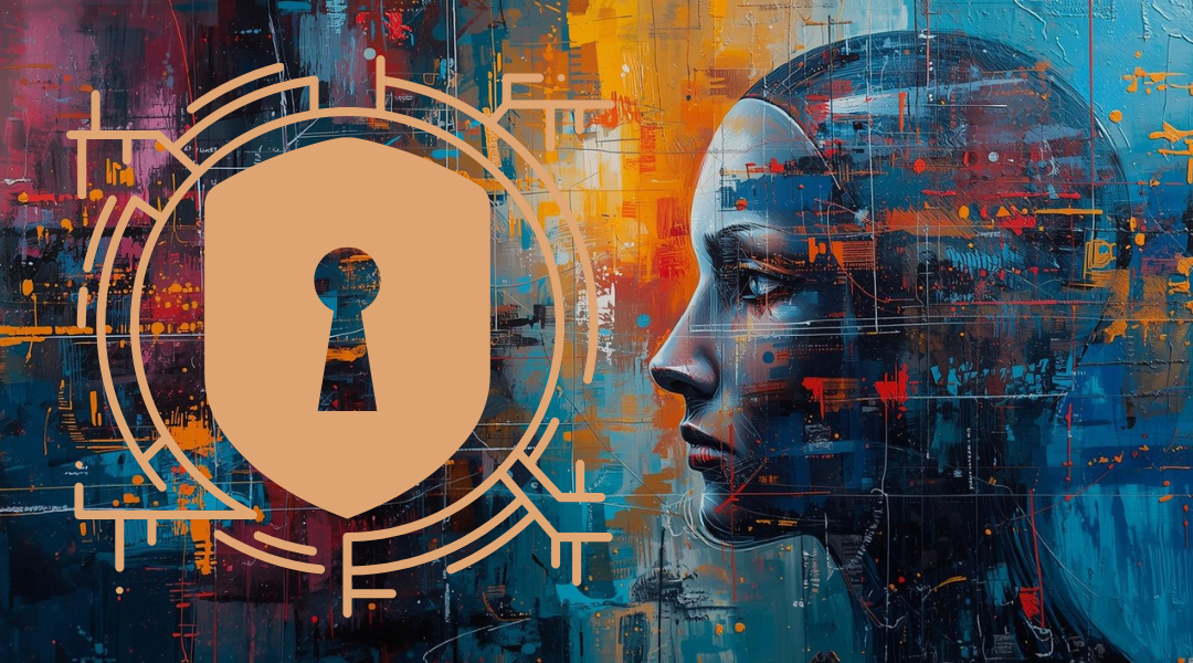 Abstract visualization of AI cybersecurity data