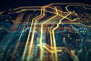 Image of a Circuit board depicting emerging technologies. Consulting CTO provide IT-related advice and guidance