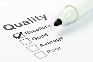 Quality control form and marker. Consulting CTOs can establish quality standards for all technology used