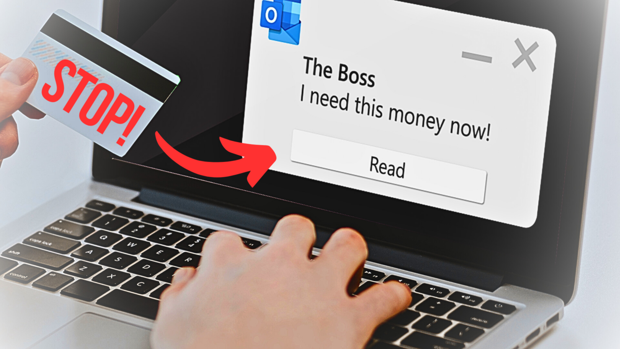 An urgent email from "Boss" that asks employee to send them money, showing how Business Email Compromise (BEC) attack works