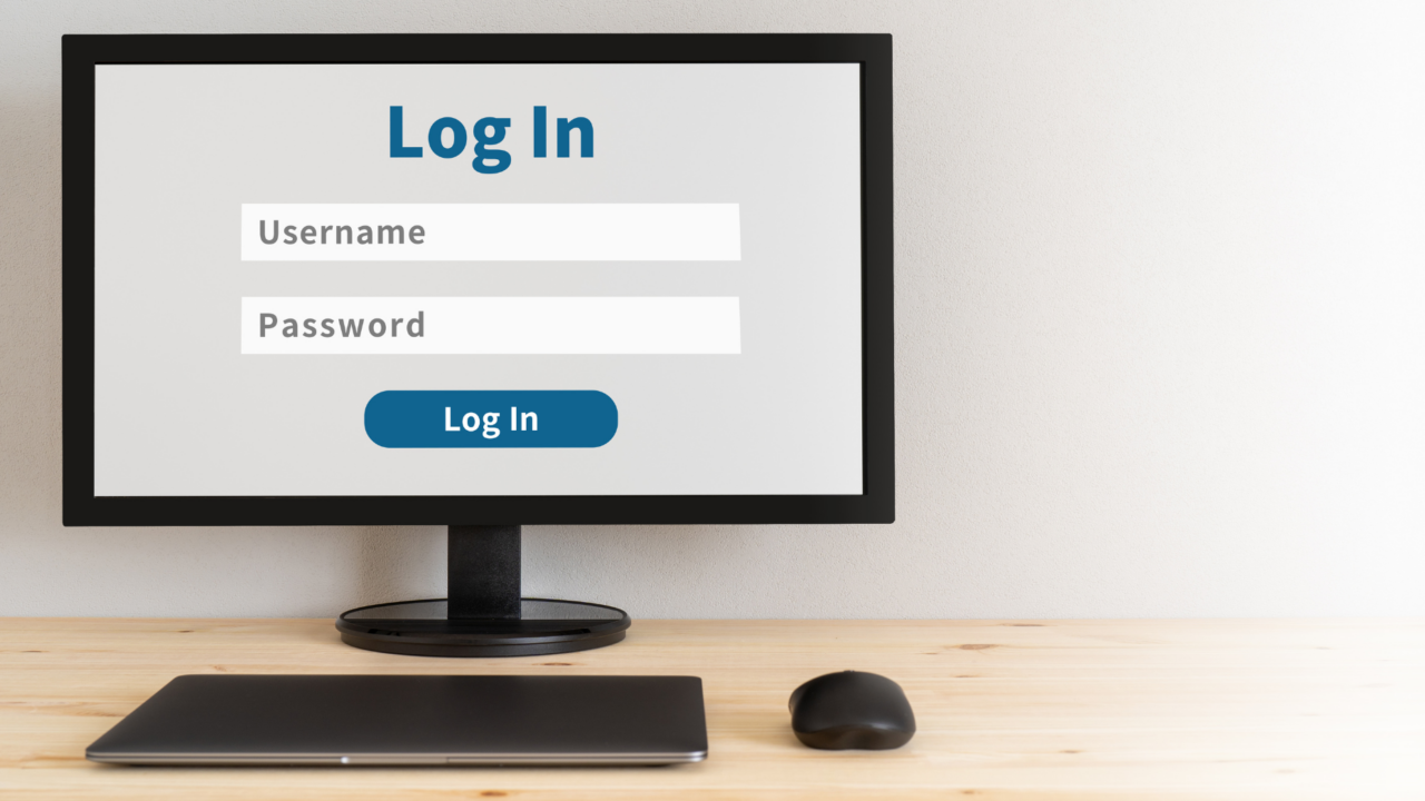 A computer asking for login credentials on its screen