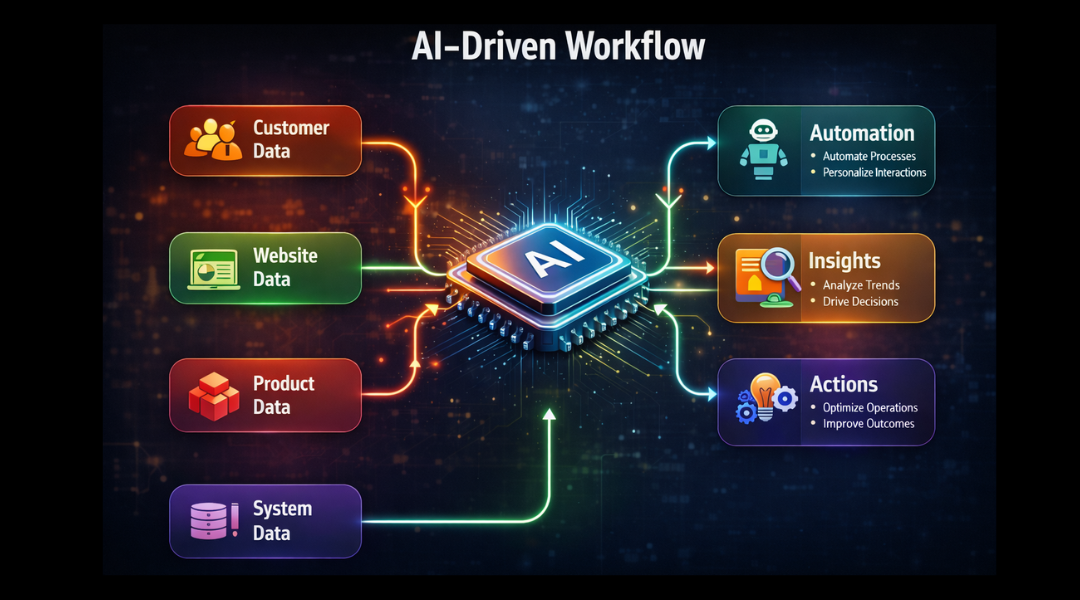 AI-driven workflow diagram